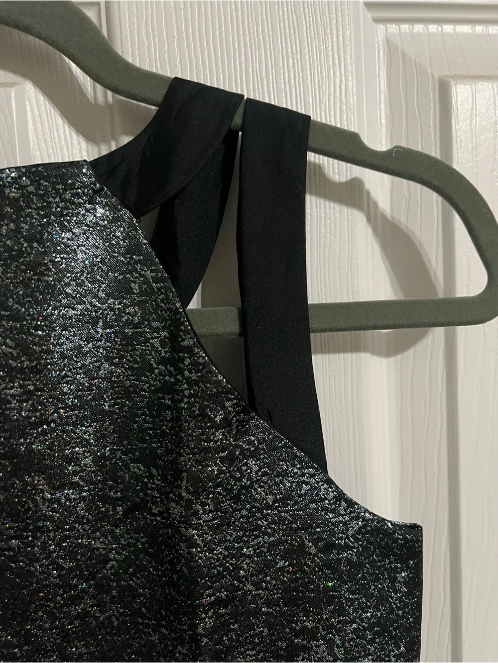The Children's Place Silver and Black Metallic Party Dress